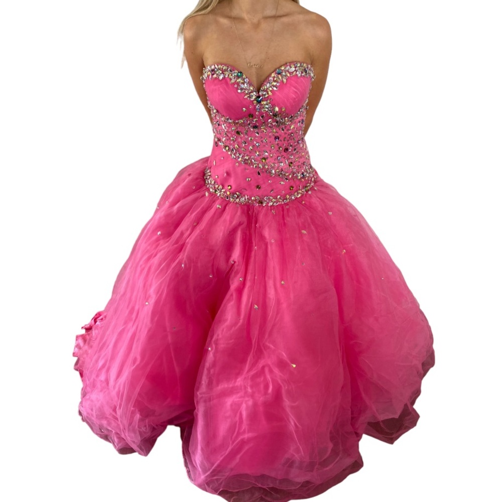 Women’s Zachary Alexander Pink Poofy Prom Dress